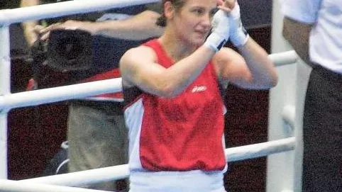 Katie Taylor, boxeadora irlandesa, durante una pelea